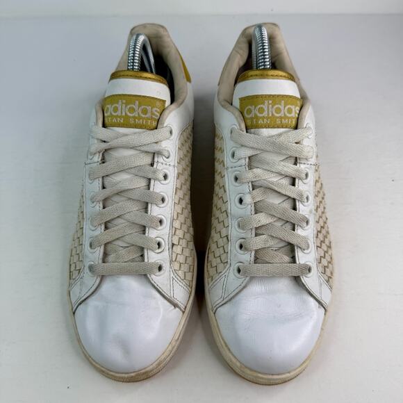Adidas Stan Smith 2 Wave Shoes Sneakers White Gold 654228 Mens 7.5 - Picture 3 of 9